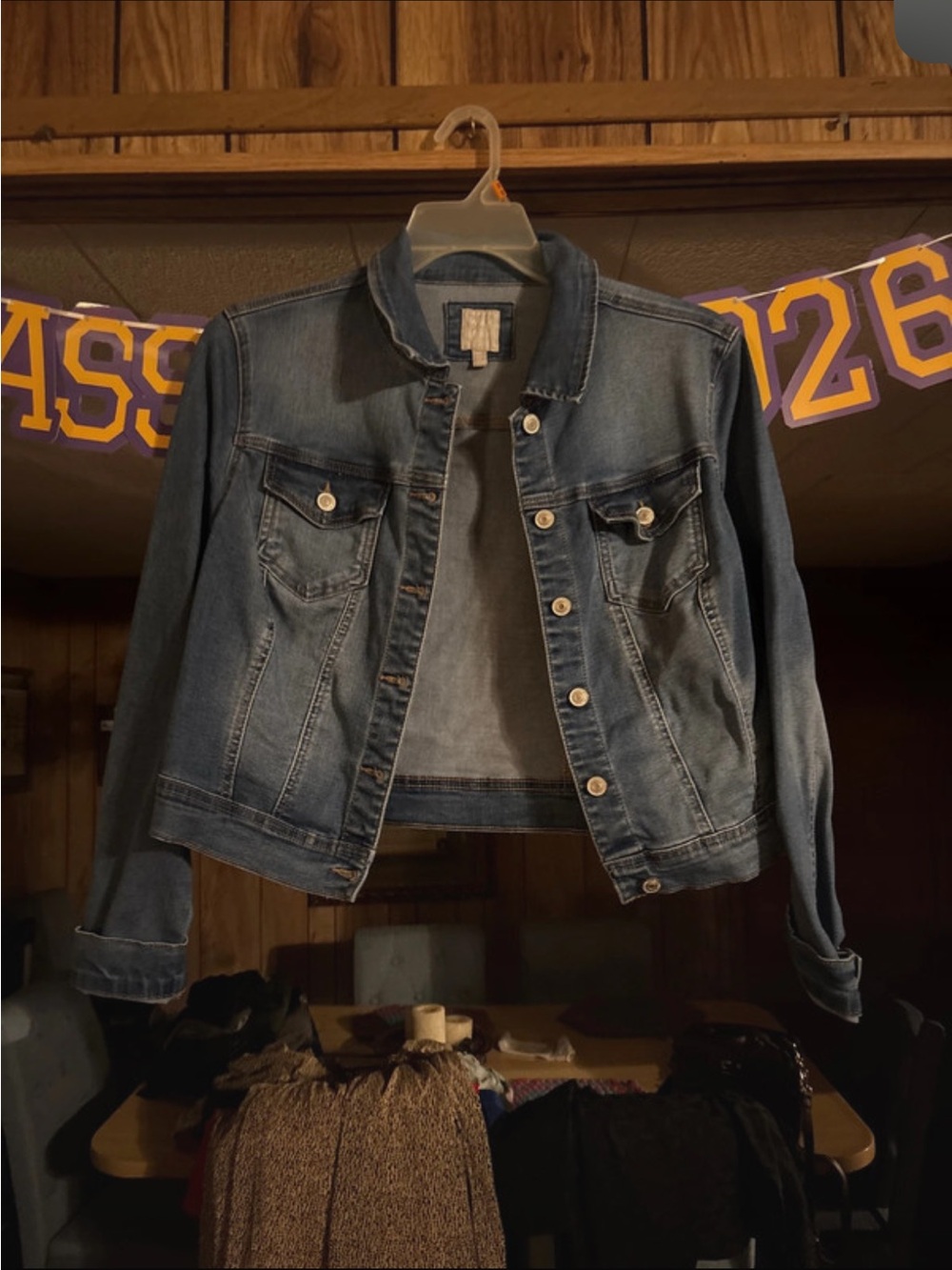 Wax Jean Women's Medium Blue Denim Trucker Jacket